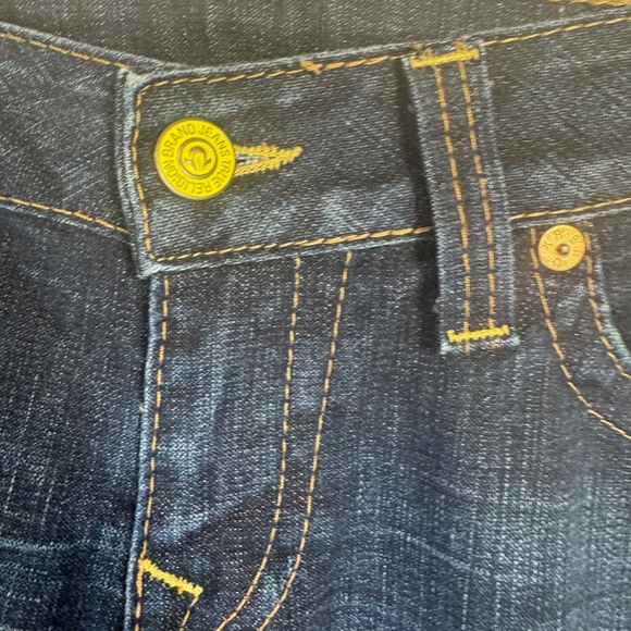 True Religion Jeans Womens Size 31 Blue Dark Wash Straight Leg Low Rise - Picture 5 of 10